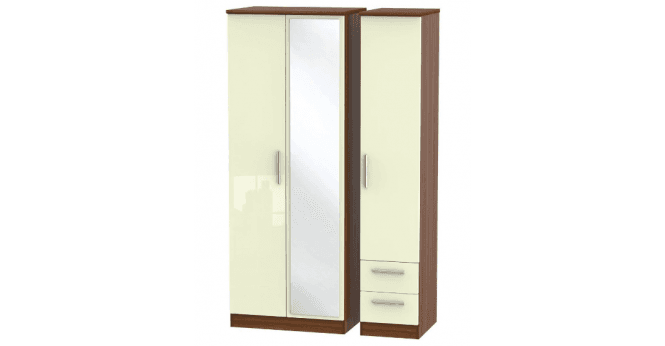 Welcome Knightsbridge Tall Triple Mirror + Drawer Wardrobe