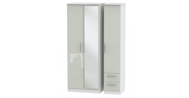 Welcome Knightsbridge Tall Triple Mirror + Drawer Wardrobe