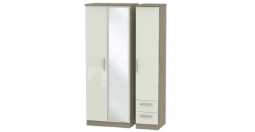 Knightsbridge Tall Triple Mirror + Drawer Wardrobe