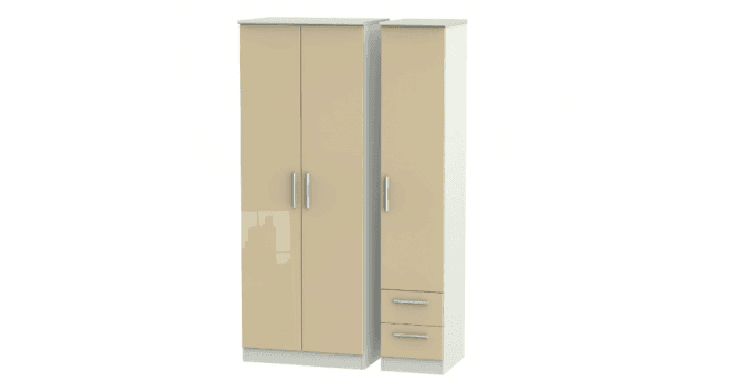 Welcome Knightsbridge  Tall Triple Plain + Drawer Wardrobe