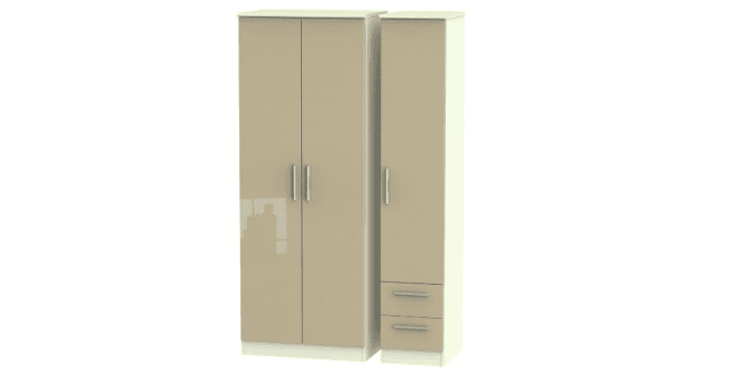 Welcome Knightsbridge  Tall Triple Plain + Drawer Wardrobe