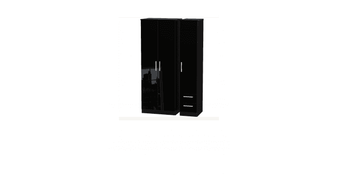 Welcome Knightsbridge  Tall Triple Plain + Drawer Wardrobe