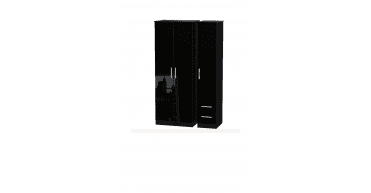 Knightsbridge  Tall Triple Plain + Drawer Wardrobe