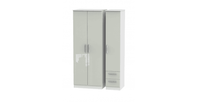 Welcome Knightsbridge  Tall Triple Plain + Drawer Wardrobe