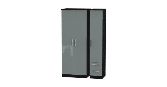 Welcome Knightsbridge  Tall Triple Plain + Drawer Wardrobe