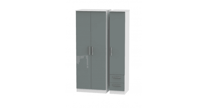 Welcome Knightsbridge  Tall Triple Plain + Drawer Wardrobe