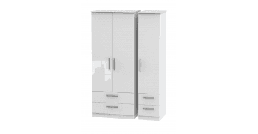Knightsbridge Triple 2 Drawer + Drawer Wardrobe