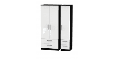 Knightsbridge Triple 2 Drawer + Drawer Wardrobe