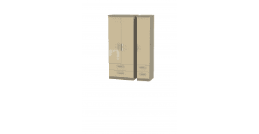 Knightsbridge Triple 2 Drawer + Drawer Wardrobe