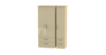 Knightsbridge Triple 2 Drawer + Drawer Wardrobe