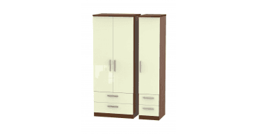 Knightsbridge Triple 2 Drawer + Drawer Wardrobe