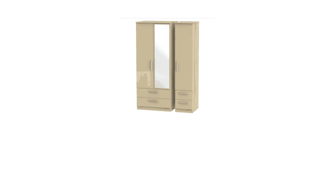 Welcome Knightsbridge Triple 2 Drawer Mirror + Drawer Wardrobe