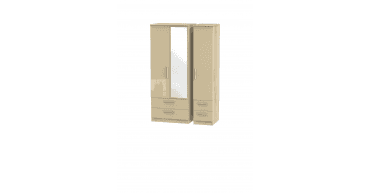 Knightsbridge Triple 2 Drawer Mirror + Drawer Wardrobe