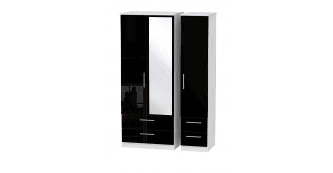 Welcome Knightsbridge Triple 2 Drawer Mirror + Drawer Wardrobe