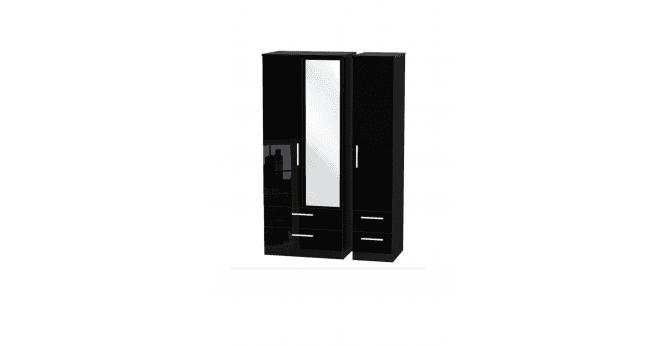 Welcome Knightsbridge Triple 2 Drawer Mirror + Drawer Wardrobe