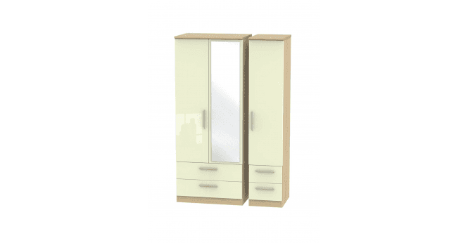 Welcome Knightsbridge Triple 2 Drawer Mirror + Drawer Wardrobe