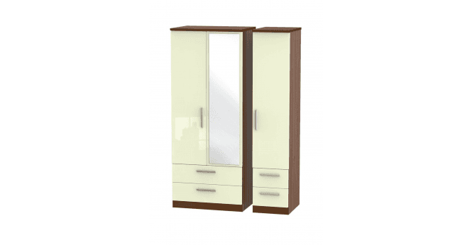 Welcome Knightsbridge Triple 2 Drawer Mirror + Drawer Wardrobe
