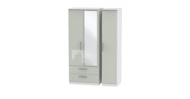 Knightsbridge Triple 2 Drawer Mirror Wardrobe