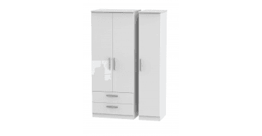 Knightsbridge Triple 2 Drawer Wardrobe