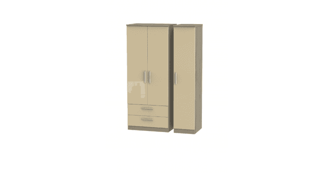 Welcome Knightsbridge Triple 2 Drawer Wardrobe