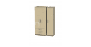 Knightsbridge Triple 2 Drawer Wardrobe