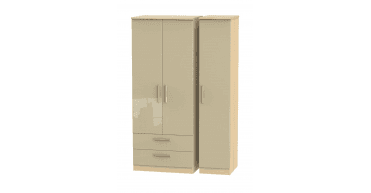 Knightsbridge Triple 2 Drawer Wardrobe