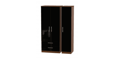 Knightsbridge Triple 2 Drawer Wardrobe