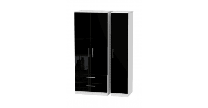 Welcome Knightsbridge Triple 2 Drawer Wardrobe