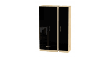 Knightsbridge Triple 2 Drawer Wardrobe