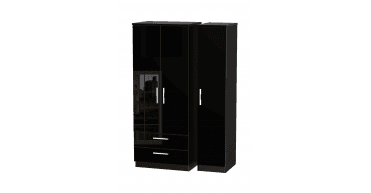 Knightsbridge Triple 2 Drawer Wardrobe