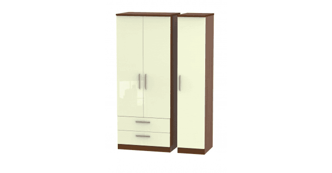 Welcome Knightsbridge Triple 2 Drawer Wardrobe