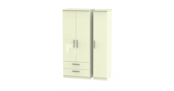 Welcome Knightsbridge Triple 2 Drawer Wardrobe