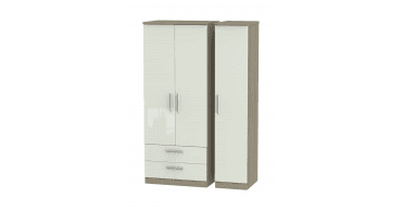 Knightsbridge Triple 2 Drawer Wardrobe