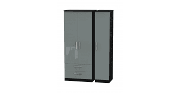 Knightsbridge Triple 2 Drawer Wardrobe