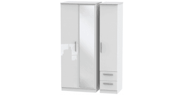 Knightsbridge Triple Mirror + Drawer Wardrobe