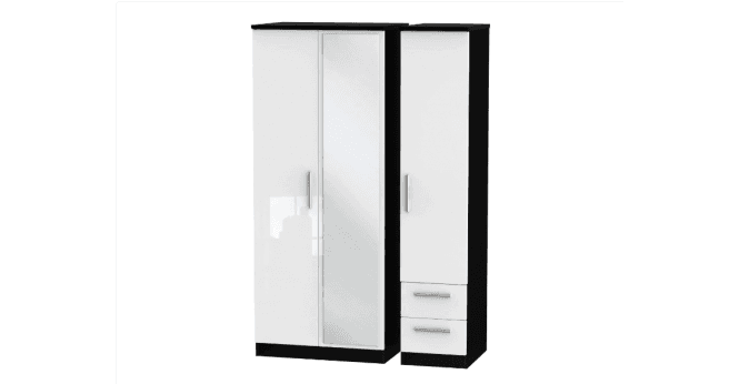 Welcome Knightsbridge Triple Mirror + Drawer Wardrobe