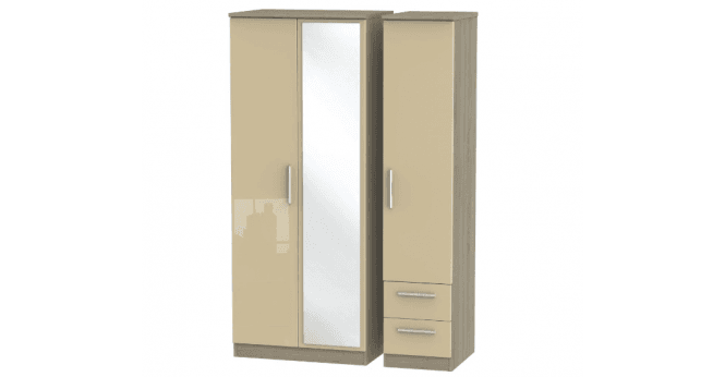 Welcome Knightsbridge Triple Mirror + Drawer Wardrobe
