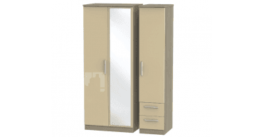 Knightsbridge Triple Mirror + Drawer Wardrobe