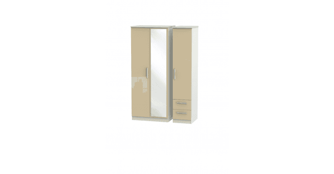 Welcome Knightsbridge Triple Mirror + Drawer Wardrobe