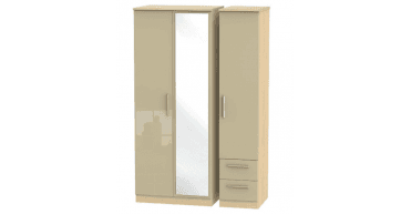 Knightsbridge Triple Mirror + Drawer Wardrobe