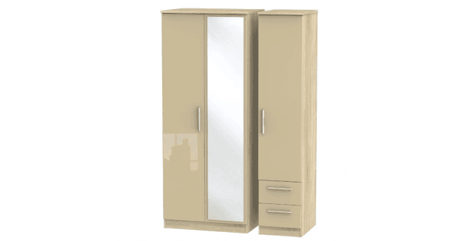 Welcome Knightsbridge Triple Mirror + Drawer Wardrobe