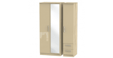 Knightsbridge Triple Mirror + Drawer Wardrobe