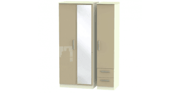 Knightsbridge Triple Mirror + Drawer Wardrobe