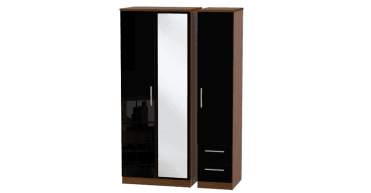 Knightsbridge Triple Mirror + Drawer Wardrobe
