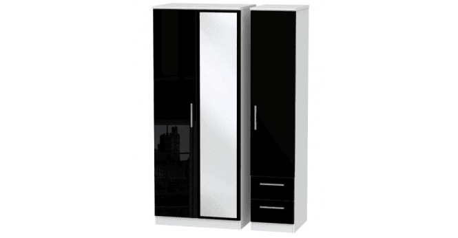 Welcome Knightsbridge Triple Mirror + Drawer Wardrobe