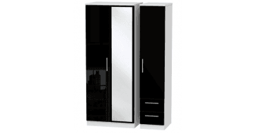 Knightsbridge Triple Mirror + Drawer Wardrobe
