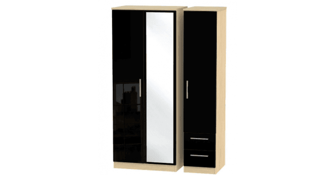 Welcome Knightsbridge Triple Mirror + Drawer Wardrobe