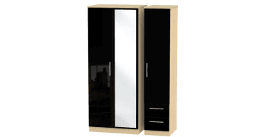 Knightsbridge Triple Mirror + Drawer Wardrobe