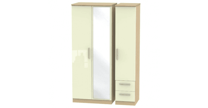 Welcome Knightsbridge Triple Mirror + Drawer Wardrobe
