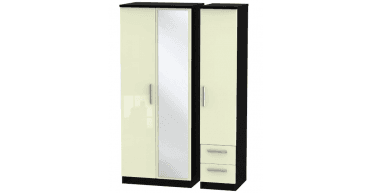 Knightsbridge Triple Mirror + Drawer Wardrobe